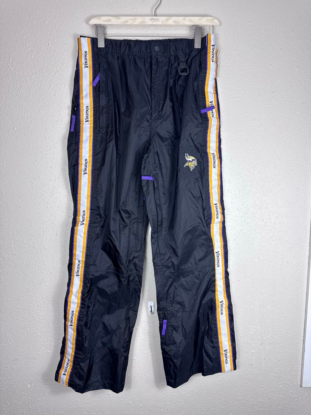 Vintage Y2K Minnesota Vikings Pants Windbreaker Pants Size Medium